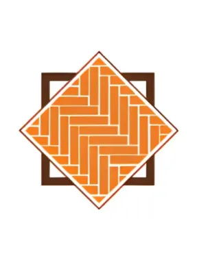 A square with a herringbone pattern on it