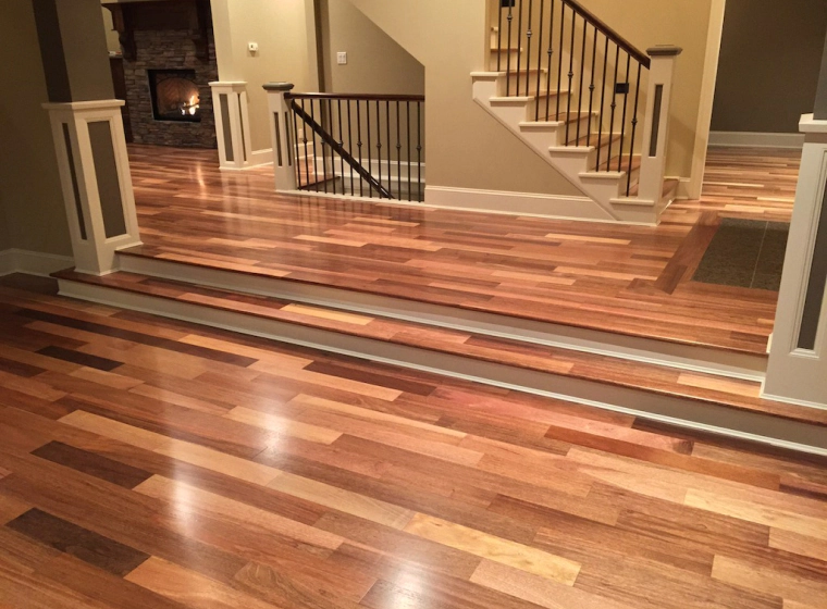 hardwood flooring newly installed home